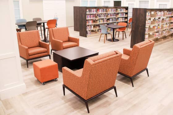 Another four-chair seating area