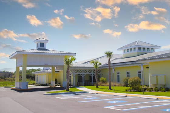 WIde view of Riverview Public Library exterior